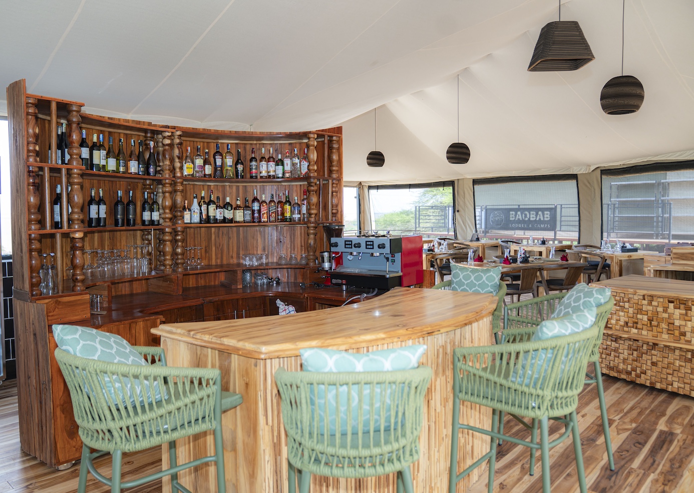 Baobab Lodges & Camps bar and lounge area